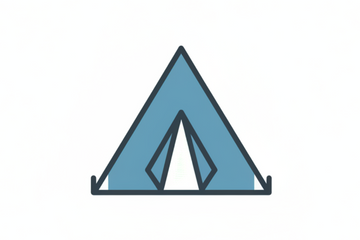make a shelter tent icon with white background